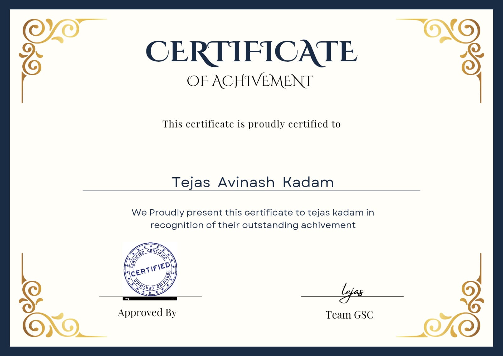 Certificate 1